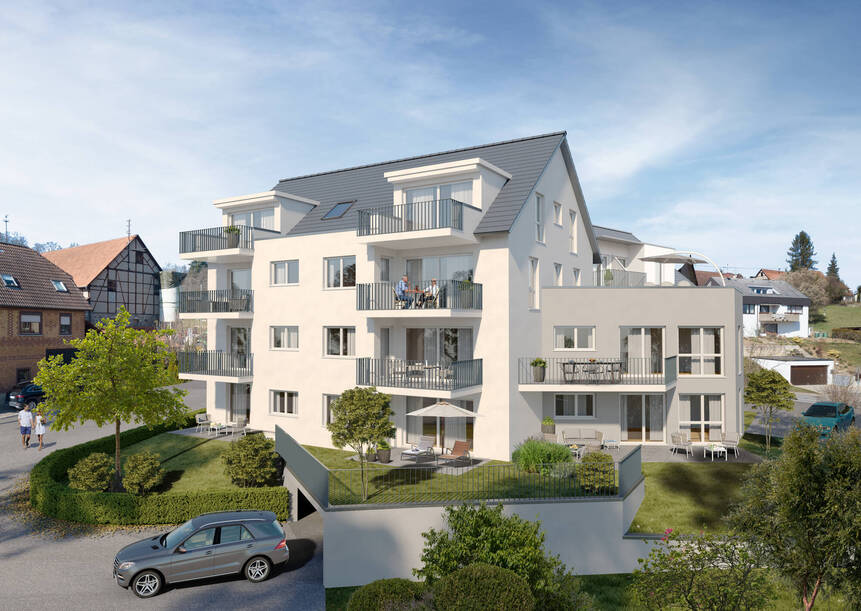 Barrierefreie Neubauwohnungen mit großzügigen Balkonen im Projekt „Stilvoll Wohnen“ in Neckartailfingen